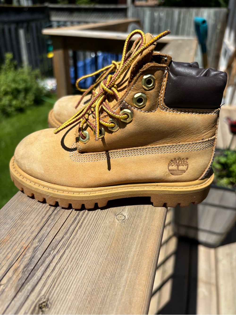 Timberland Wheat Nubuck Leather Boots Toddler